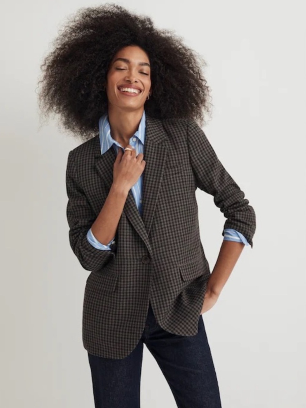 Madewell Larsen Plaid Blazer